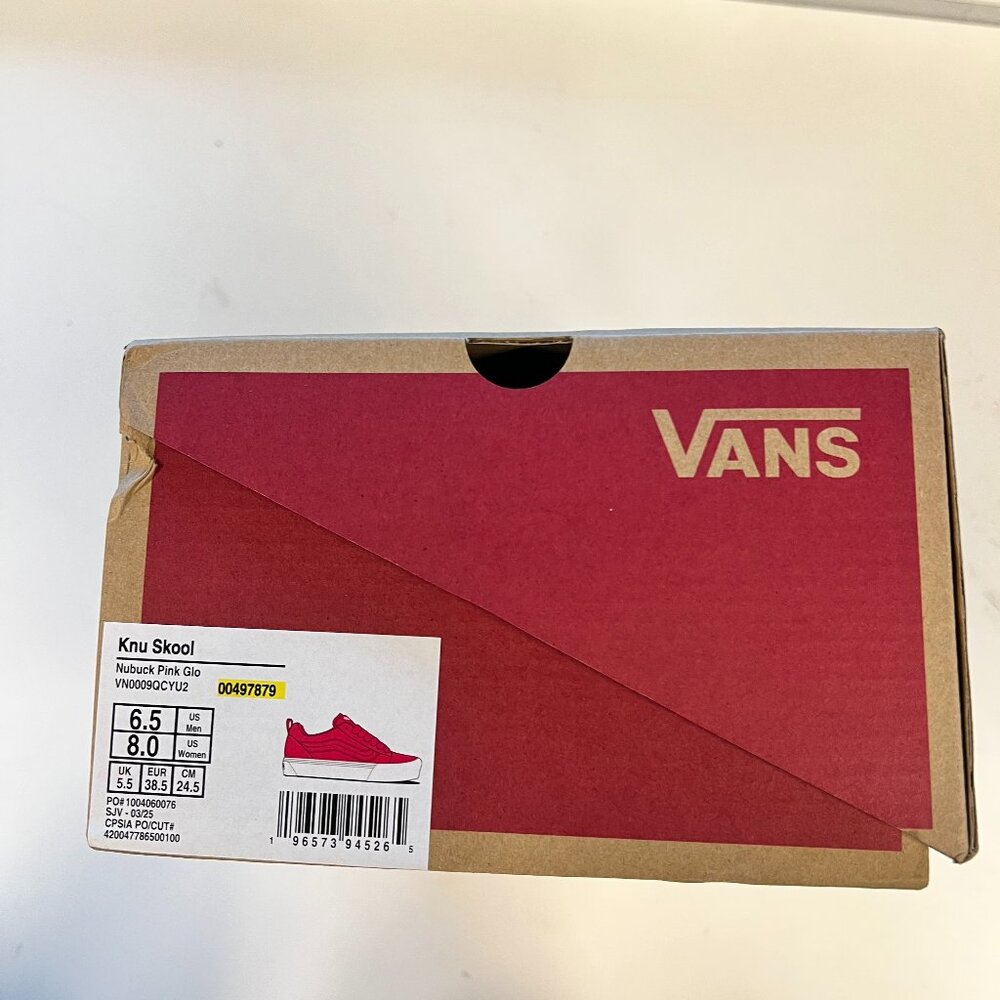 Vans Knu Skool Skate Shoe - Pink Glow - Picture 3 of 6